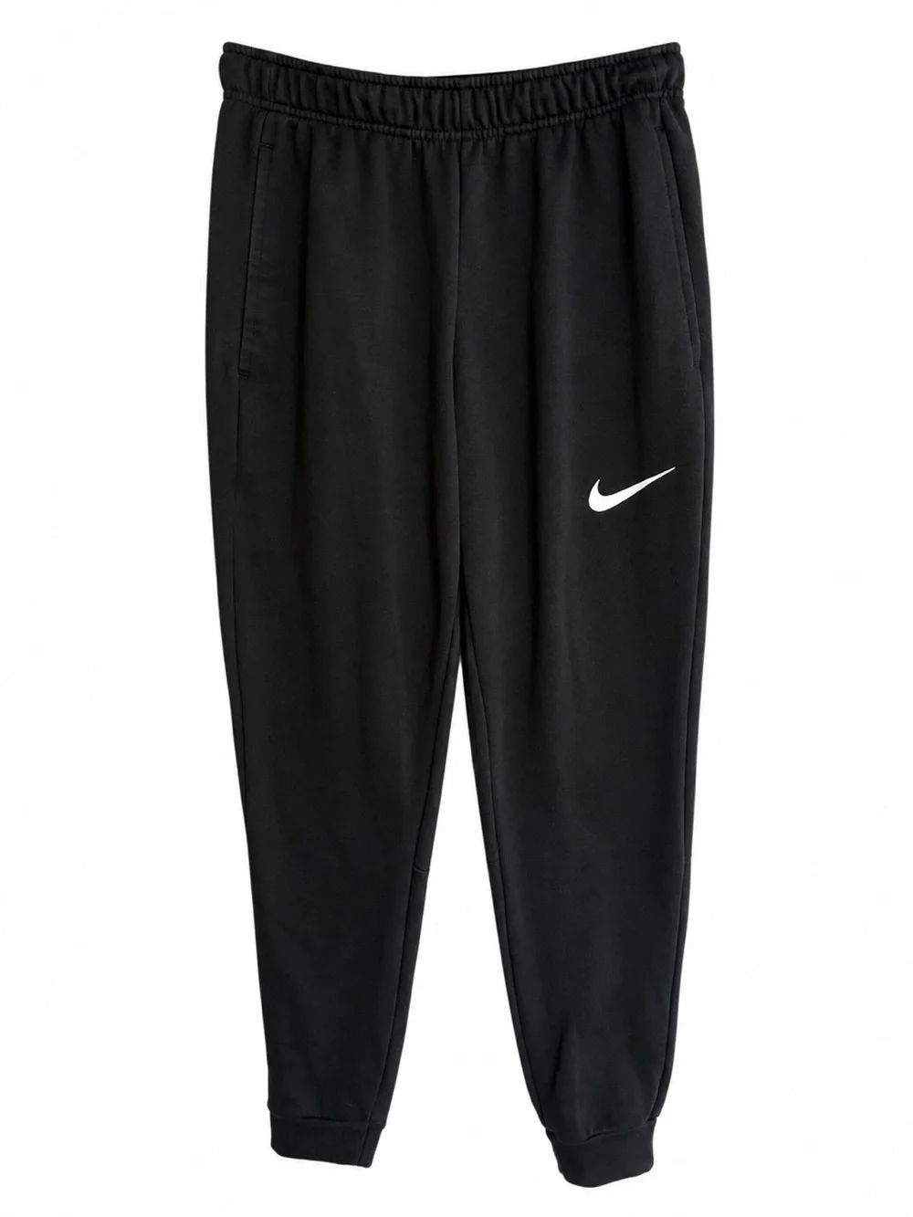 Nike Black Jogger Sweatpants with White Swoosh